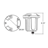 Solid Brass In-Ground 3 Light Covered Lens Well Light - Envision LED