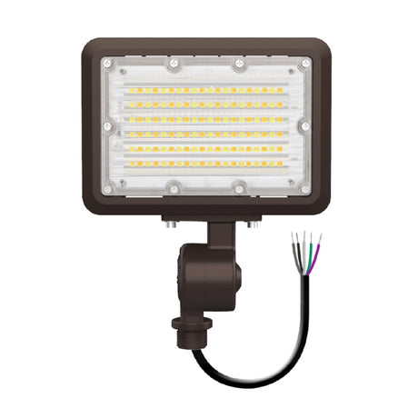 30W Tri-Color Knuckle Mount LED Flood Light w/ Integrated Photocell - Envision LED