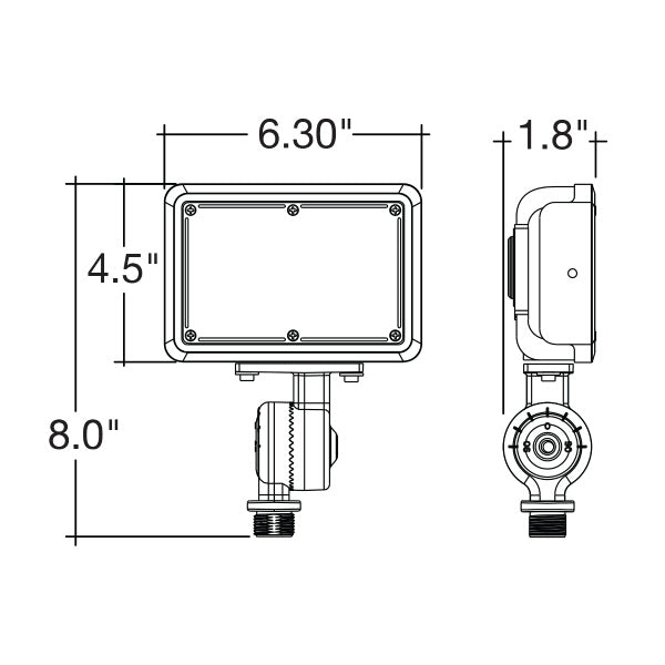 30W Tri-Color Knuckle Mount LED Flood Light w/ Integrated Photocell - Envision LED