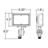 30W Tri-Color Knuckle Mount LED Flood Light w/ Integrated Photocell - Envision LED