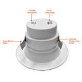 4" 6/9/12W 277V Smooth 5CCT Down Light - Envision LED