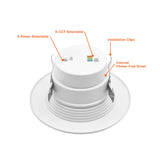 4 inch baffle 5CCT LED recessed retrofit featuring energy-saving technologies and performance specifications
