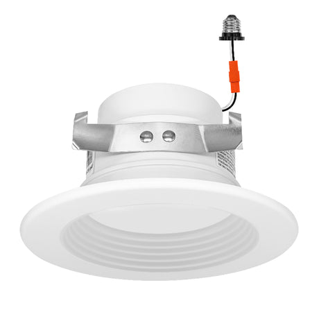 4 inch baffle 5CCT LED recessed retrofit with 8w, 10w, and 12w options for energy efficiency