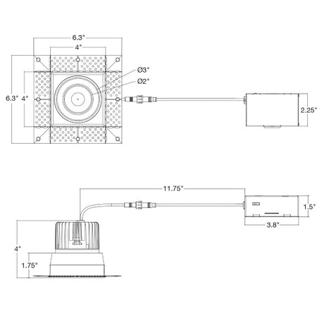 15W 4" Square Trimless 5CCT Down Light - Envision LED