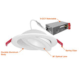 4" 9W 5-Color Slim Scoop Recess Light - Envision LED