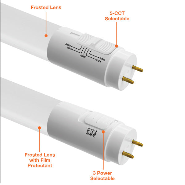 4' Tri - Watt T8 Multi - Color Dimmable Bypass Bulb - Envision LED
