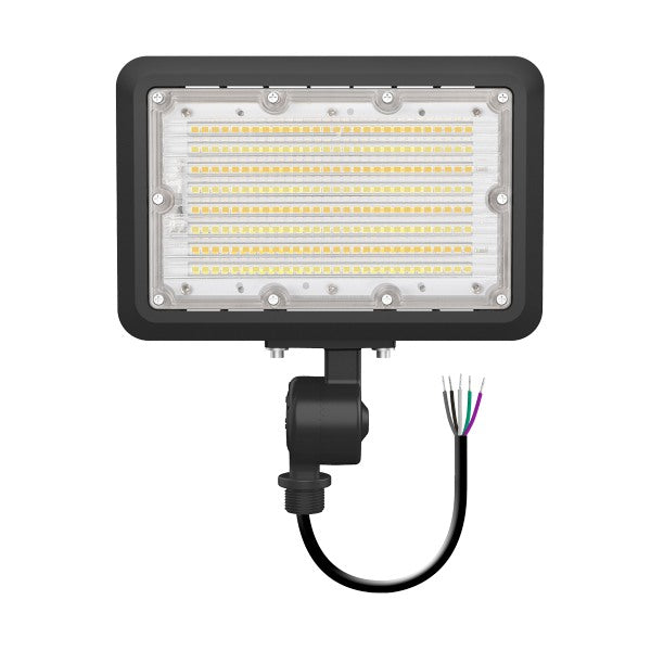 40/50/60W Tri-Power Tri-Color Knuckle Mount LED Flood Light w/ Photocell - Envision LED