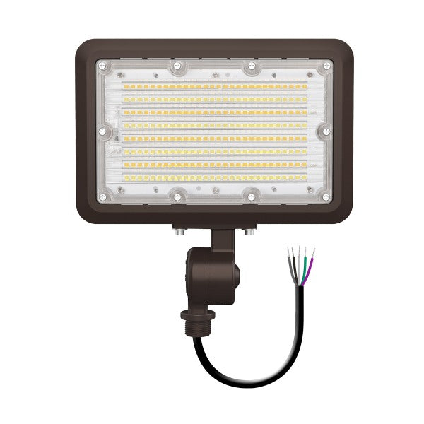 40/50/60W Tri-Power Tri-Color Knuckle Mount LED Flood Light w/ Photocell - Envision LED