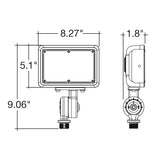 40/50/60W Tri-Power Tri-Color Knuckle Mount LED Flood Light w/ Photocell - Envision LED