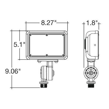 40/50/60W Tri-Power Tri-Color Knuckle Mount LED Flood Light w/ Photocell - Envision LED