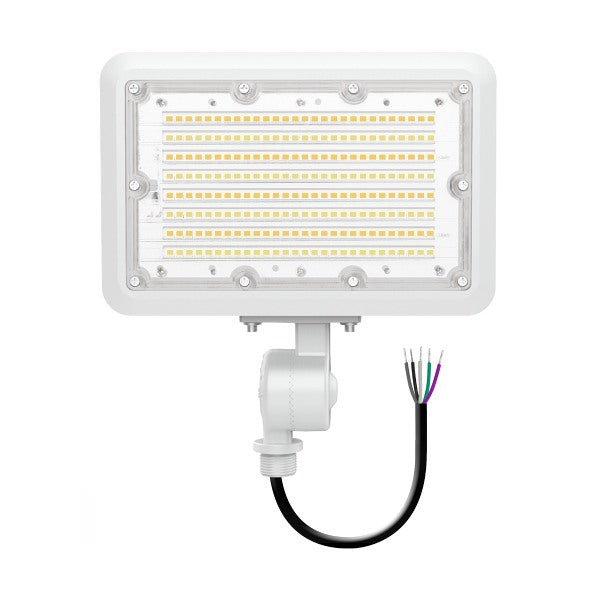 40/50/60W Tri-Power Tri-Color Knuckle Mount LED Flood Light w/ Photocell - Envision LED