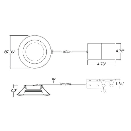 6" 12/15/18W 5-Color Canless Smooth Down Light - Envision LED