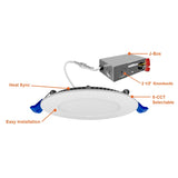 6" 9/12/15W 5-Color Round Slim Canless LED Light - Envision LED