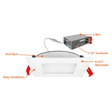 6" 9/12/15W 5-Color Square Slim Canless LED Light - Envision LED