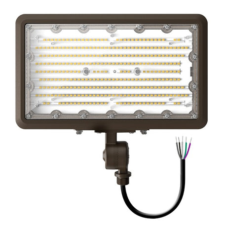 60/80/100W Tri-Power Tri-Color Knuckle Mount LED Flood Light w/ Photocell - Envision LED