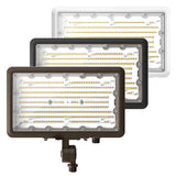 60/80/100W Tri-Power Tri-Color Knuckle Mount LED Flood Light w/ Photocell - Envision LED