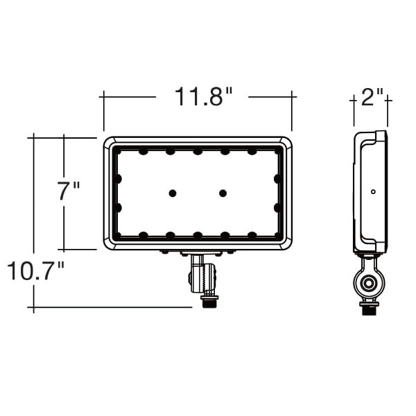 60/80/100W Tri-Power Tri-Color Knuckle Mount LED Flood Light w/ Photocell - Envision LED