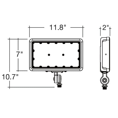 60/80/100W Tri-Power Tri-Color Knuckle Mount LED Flood Light w/ Photocell - Envision LED