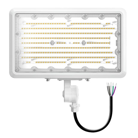 60/80/100W Tri-Power Tri-Color Knuckle Mount LED Flood Light w/ Photocell - Envision LED
