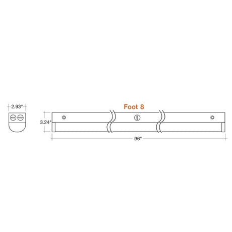 8' Multi-Watt 4-Color Round Strip Light - Envision LED
