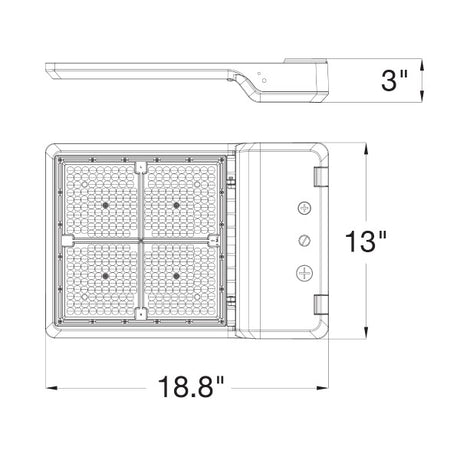 140W-240W Multi-Power Tri-Color Area LED Light - Envision LED