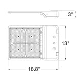 200W-300W Multi-Power Tri-Color Area LED Light - Envision LED