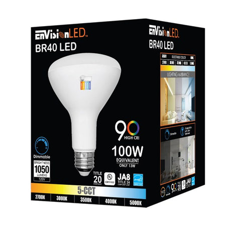 BR40 13W 5CCT Dimmable LED Bulb - Envision LED