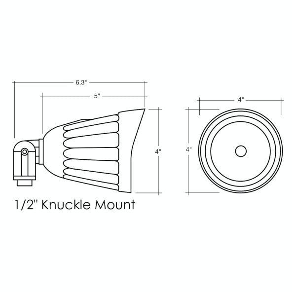 25W Tri-Color Knuckle Mount Bullet LED Flood Light - Envision LED