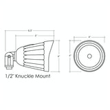 25W Tri-Color Knuckle Mount Bullet LED Flood Light - Envision LED