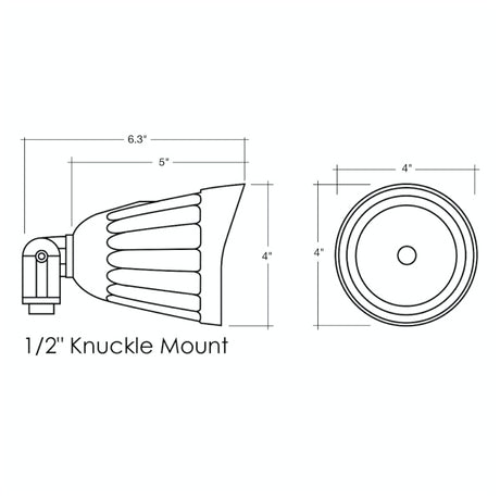 25W Tri-Color Knuckle Mount Bullet LED Flood Light - Envision LED