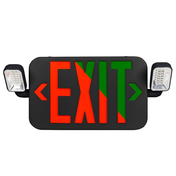 Red/Green Two Color Combo Emergency LED Exit Sign - Envision LED