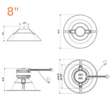 4-8" 10/12/20W Multi-Wattage 5CCT Round Commercial Downlight - Envision LED