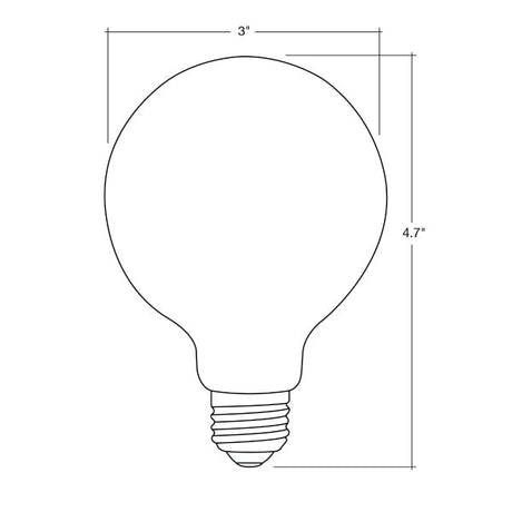 5W Globe Filament LED Bulb 2700K - Envision LED