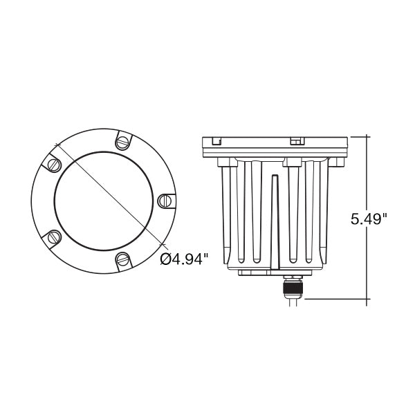 Solid Brass In-Ground Open Lens Well Light - Envision LED