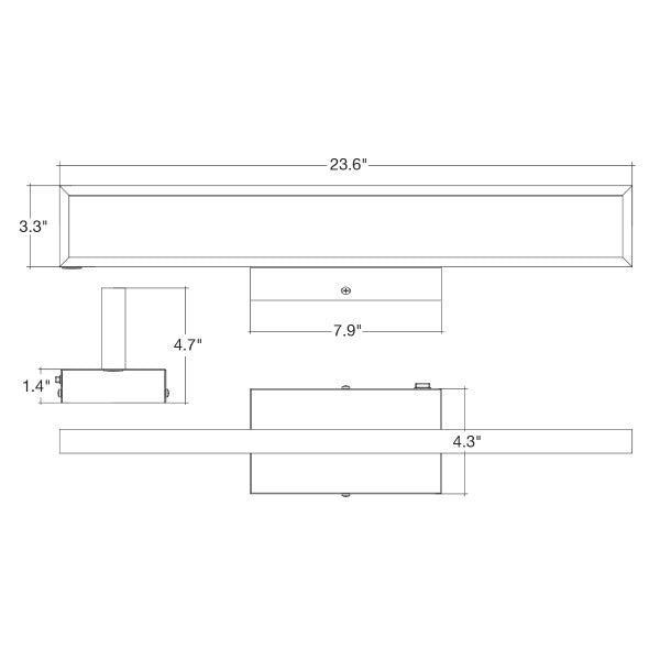 21W 5-Color 24" Modern Indirect Vanity Light - Envision LED