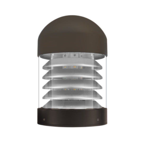 12/16/22W 5-Color Round Dome Louver LED Bollard - Envision LED