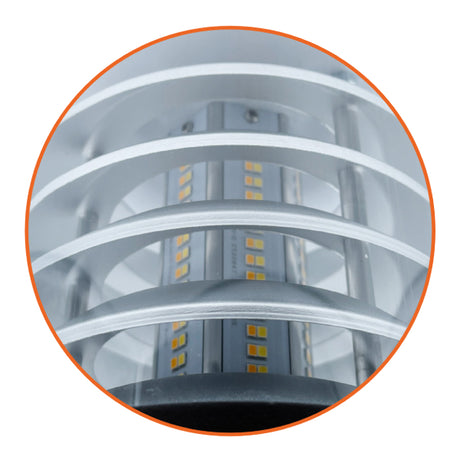 12/16/22W 5-Color Round Flat Louver LED Bollard - Envision LED