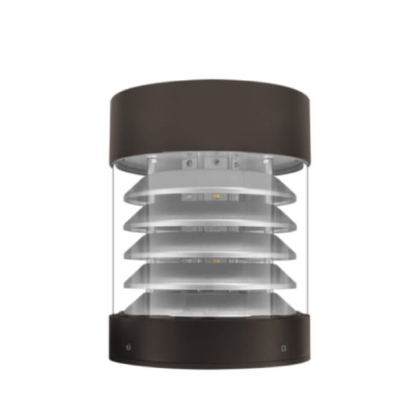 12/16/22W 5-Color Round Flat Louver LED Bollard - Envision LED