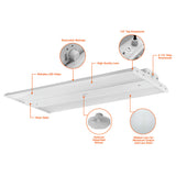 160/200/240/280/320W Slim Tri-Color 4' Linear High Bay Light - Envision LED