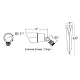 Economy MR16 Modern Bullet Landscape Up Light - Envision LED
