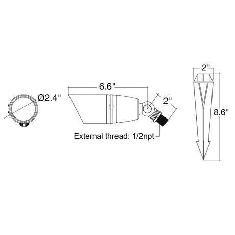 Economy MR16 Traditional Bullet Landscape Up Light - Envision LED