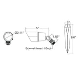 Solid Brass MR16 Modern Architectural Up Light - Envision LED