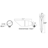 Solid Brass MR16 Cowlick Architectural Up Light - Envision LED