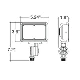 15W Tri-Color Knuckle Mount LED Flood Light w/ Integrated Photocell - Envision LED