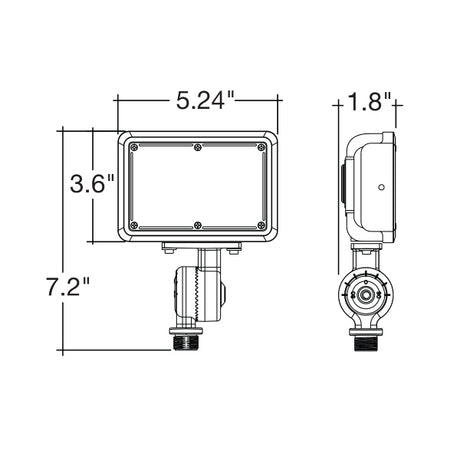15W Tri-Color Knuckle Mount LED Flood Light w/ Integrated Photocell - Envision LED