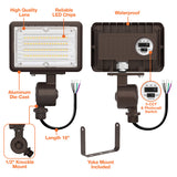 15W Tri-Color Knuckle Mount LED Flood Light w/ Integrated Photocell - Envision LED