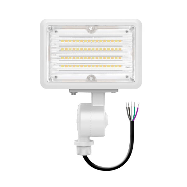15W Tri-Color Knuckle Mount LED Flood Light w/ Integrated Photocell - Envision LED