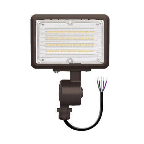 15W Tri-Color Knuckle Mount LED Flood Light w/ Integrated Photocell - Envision LED