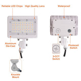 35W/50W Dual-Power Tri-Color Knuckle Mount LED Flood Light w/ Photocell - Envision LED