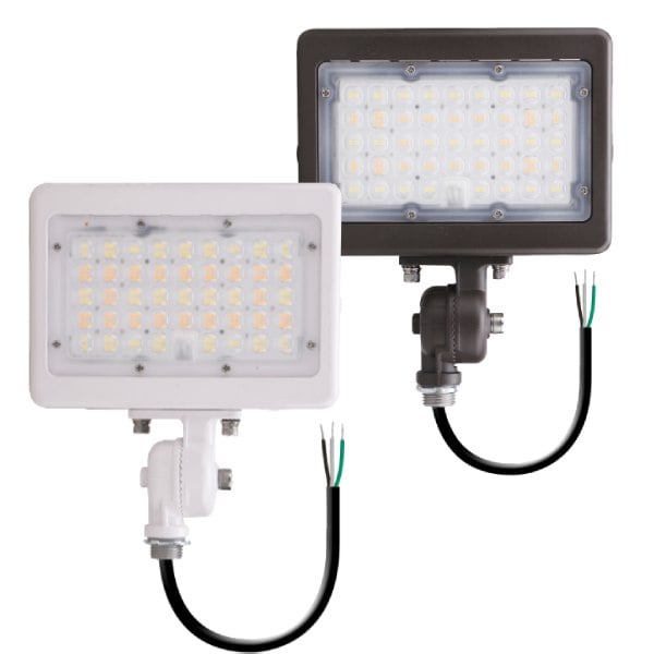 35W/50W Dual-Power Tri-Color Knuckle Mount LED Flood Light w/ Photocell - Envision LED